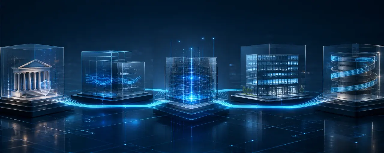 Abstract connected banking technology domains